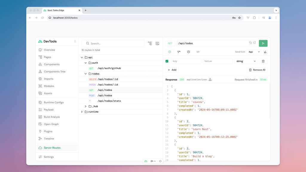 NuxtHub API Routes